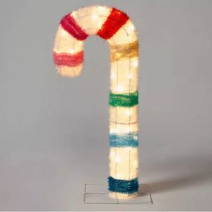 Wondershop tinsel candy cane novelty sculpture light 34in